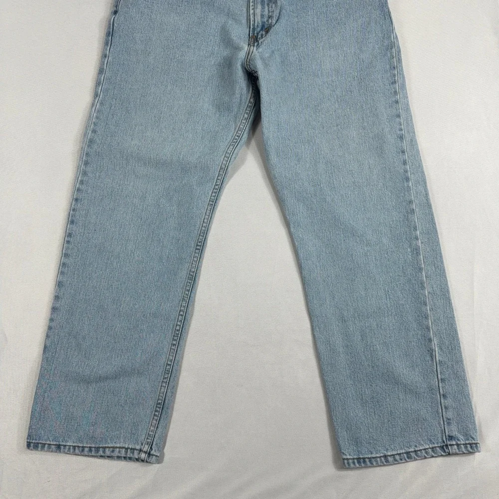 Levi's 505 Regular Fit Jeans Light Wash Denim Straight Leg Mens 36x30